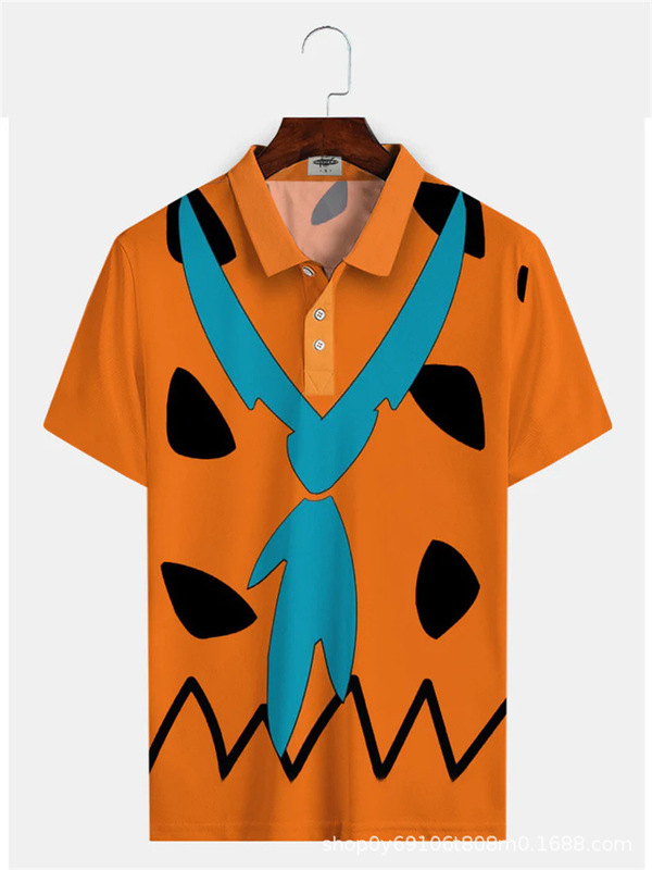 Amazon Cross-border Summer Short-sleeved Vintage Wrangler Vacation Elements Digital Printed Shirt Men's Youth Shirt