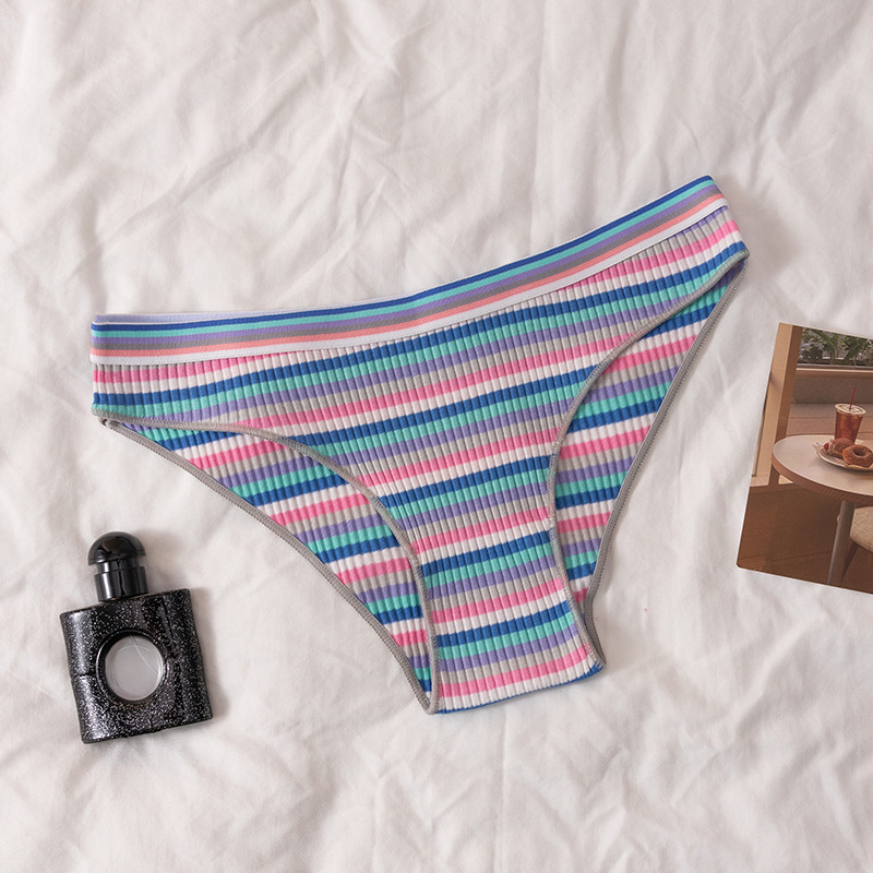 Nueva tira de color de algodón puro para mujer bragas rosadas para mujer cintura baja sexy dulce bragas al por mayor sexy cotton