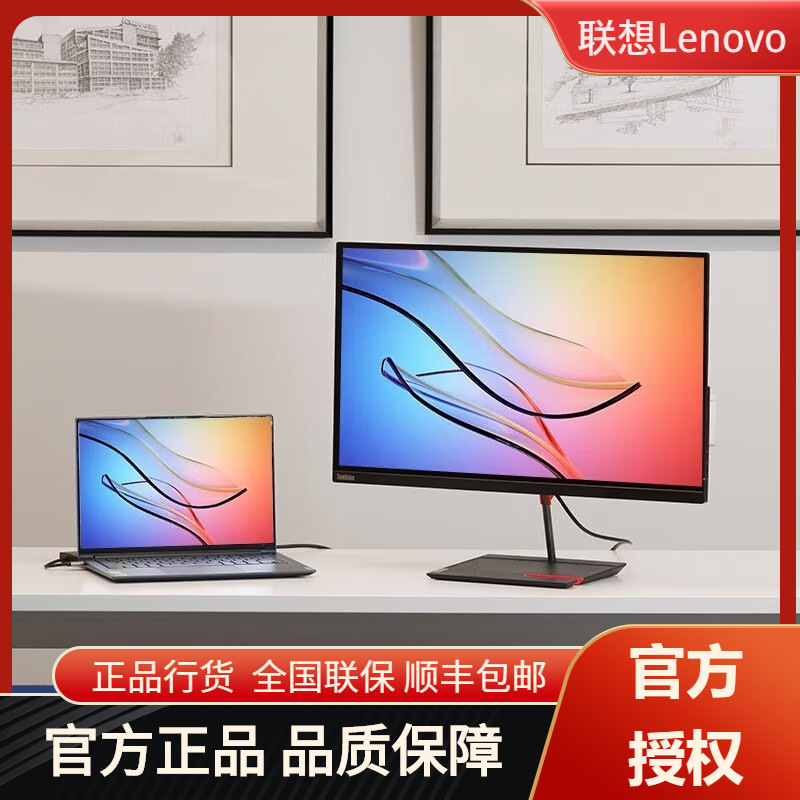 Lenovo (Thinkvision) 99% Color Gamut Hardware Blue Light Filtering Technology Low Non-Flicker Built-In Display