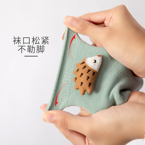Baby socks spring and autumn new cartoon accessories baby socks combed cotton loose mouth boneless children's non-slip floor socks