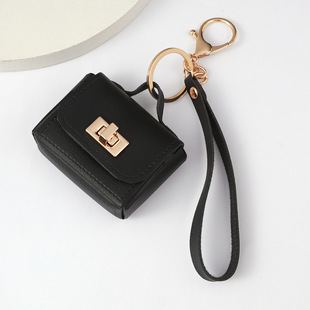 Ruiguo Leather-Made Small Bag with Key, Convenient to Carry Earphone Bag, Coin Purse, Card Id