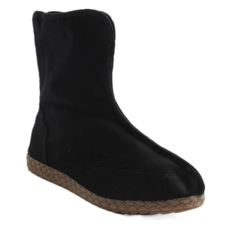 Винтажные одиночные сапоги в китайском стиле Парусиновые сапоги для пары Удобные дышащие модные ботинки для боевых искусств Повседневная обувь Hanfu Официальные ботинки со средним стволом