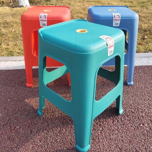 Plastic stool adult high stool household dining table stool creative phoenix tail stool plastic high stool gift printable