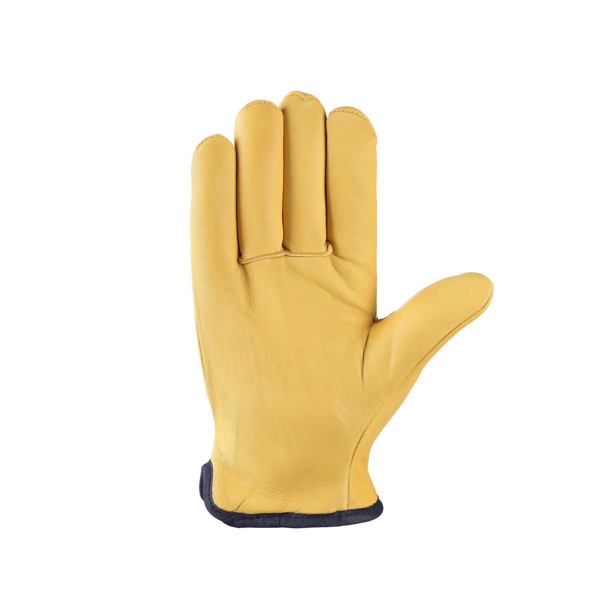 Guantes de piel de oveja amarilla en stock con guantes de soldadura de algodón aislante, guantes de soldadura de arco de argón suaves y gruesas, guantes de protección laboral
