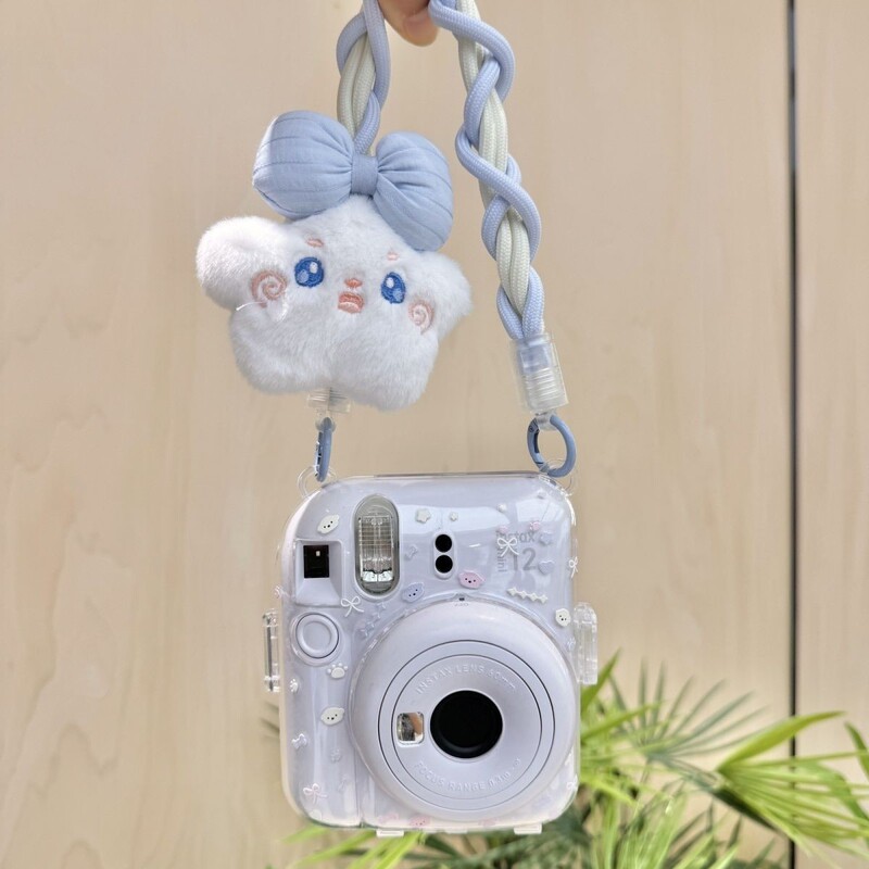 [Mini12 Transparent Case] Instax Crystal Case 11 Instant Hard Shell Camera Protective Case Case Chain