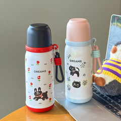 一杯三飲アニメ保温カップかわいい学生携帯コップ秋冬新型通学ステンレスコッププレゼント