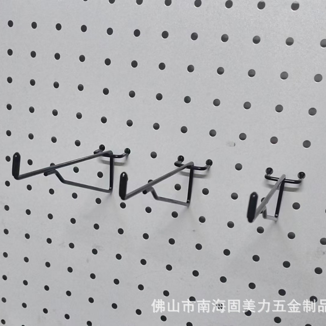 工厂孔板层板托洞洞木板挂钩三角钩金属展示架铁钩加工定制