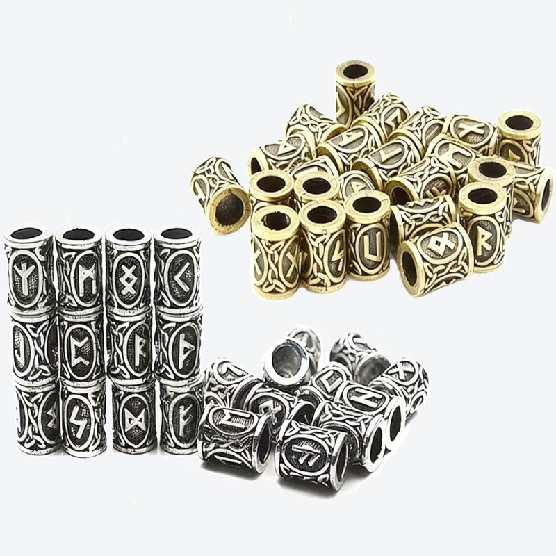 Amazon's Popular DIY Wig Reggae Dreadlock Accessories Beads Viking Beads Runes 24 Pieces Retro Headwear for Women Amazon's Popular DIY Wig Reggae Dreadlock Accessories Beads Viking Beads Runes 24 Pieces Retro Headwear for Women