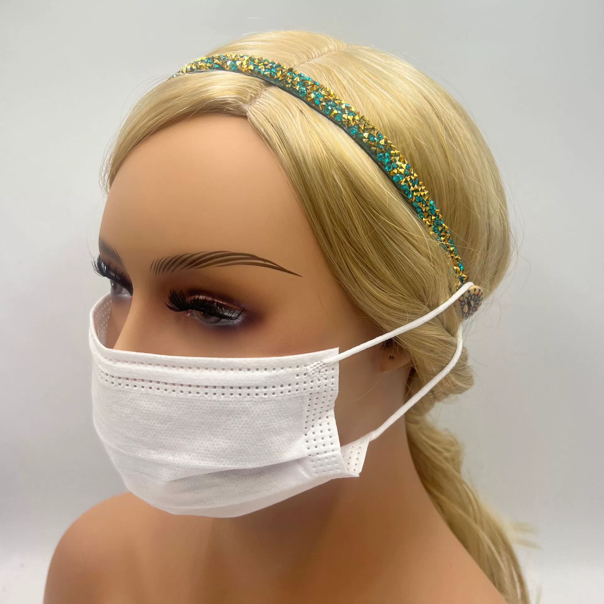 Amazon новая антизатягивающая маска повязка на голову на пуговицах эластичная повязка для волос в богемном стиле персонализированные головные уборы прямые продажи с фабрики