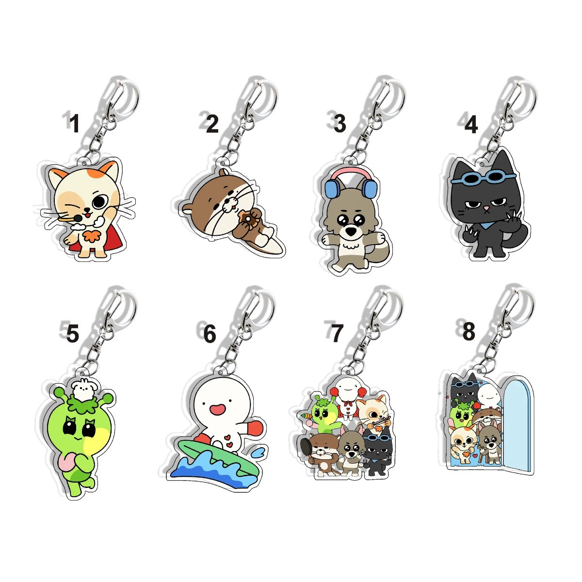 BOYNEXTDOOR peripheral BBNEXDO pendant IWOO bag acrylic school bag keychain 1251