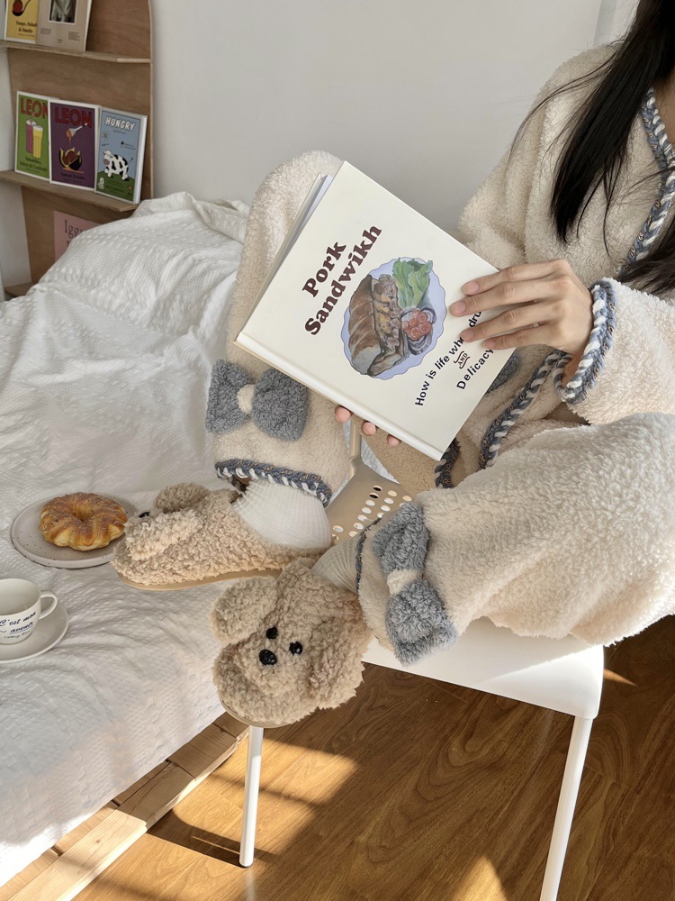 Pantofole lavabili in lavatrice leggere e comode per la camera da letto autunnale regolabili in peluche unisex con punta chiusa_voghion.com