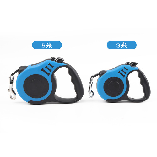 Cross-border direct supply of pet leashes, large and small bone printed dog leashes, dog automatic retractable tractors
