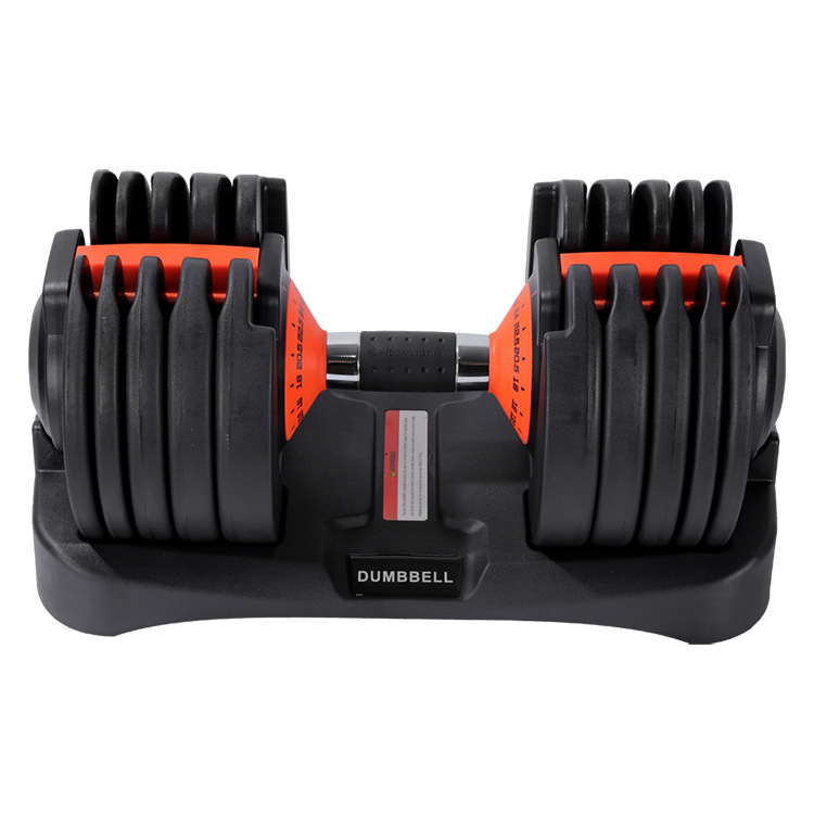Tek Elde Ayarlanabilir Dumbbell Seti 24kg 52.5LB Orta İç Dönüş Dumbbelleri 15 Seviye Uluslararası