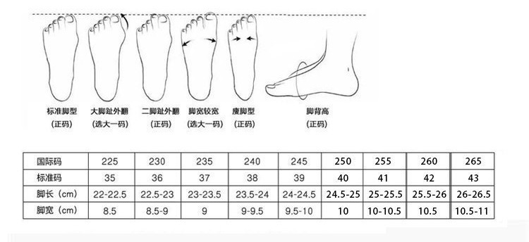 尺码表