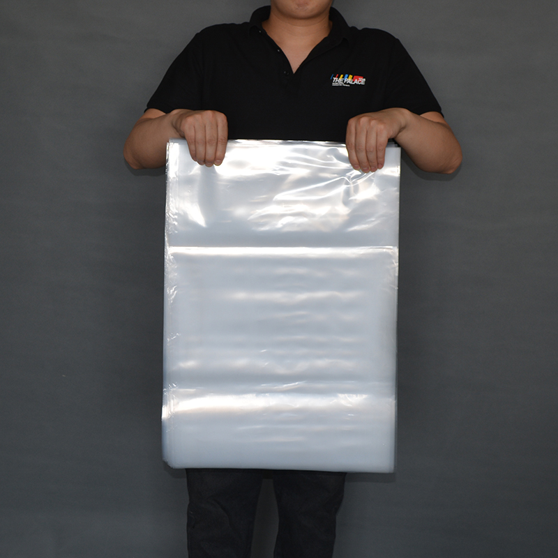 Gran bolsillo plano transparente almacenar embalaje polvo bolsa plástica bolsa de película plástica envasado de alimentos bolsa de película interna fija