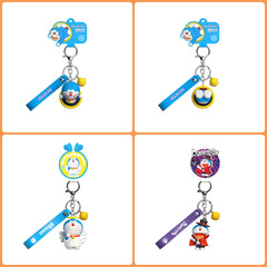 Doraemon Keychain Scented Pendant for Car Key Ring, Men's and Women's Cartoon Bag Mobile Phone Doll Pendant