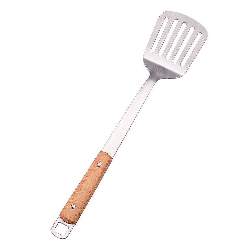 acero inoxidable utensilios de cocina de madera mango de galleta image 8