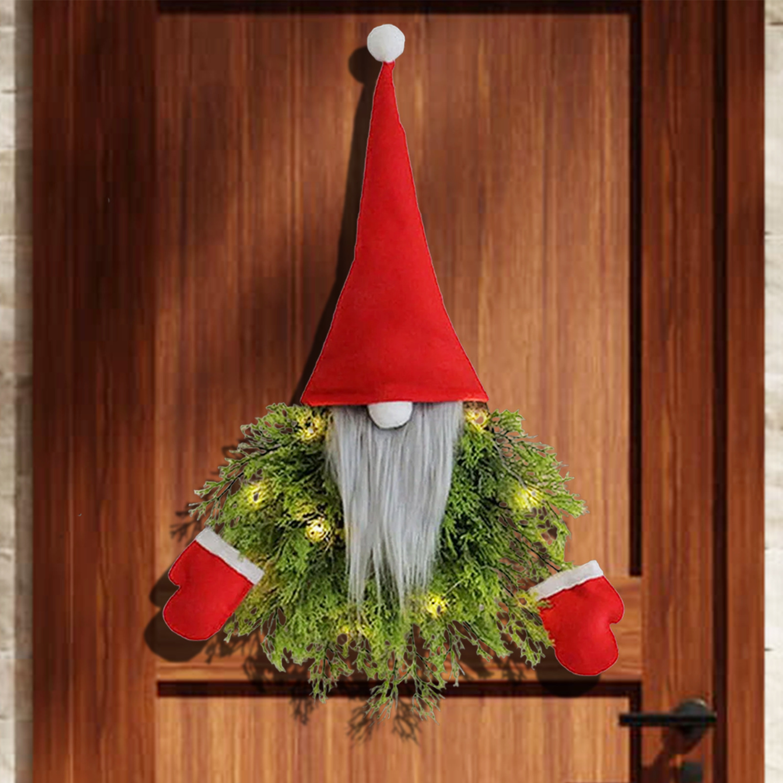 Nuevos productos transfronterizos guirlandas de Navidad brillan sin cara viejos creativos puertas colgantes decoración de ventanas colgantes de vacaciones adornos