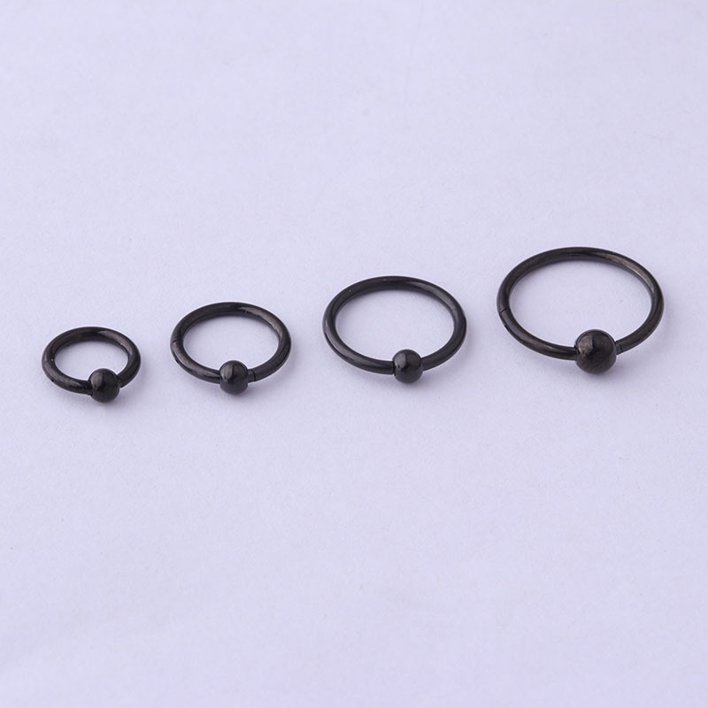 316L Stainless Steel Nose Rings & Studs Circle Waterproof Non Tarnish Surgical Steel Women'S Unisex display picture 2