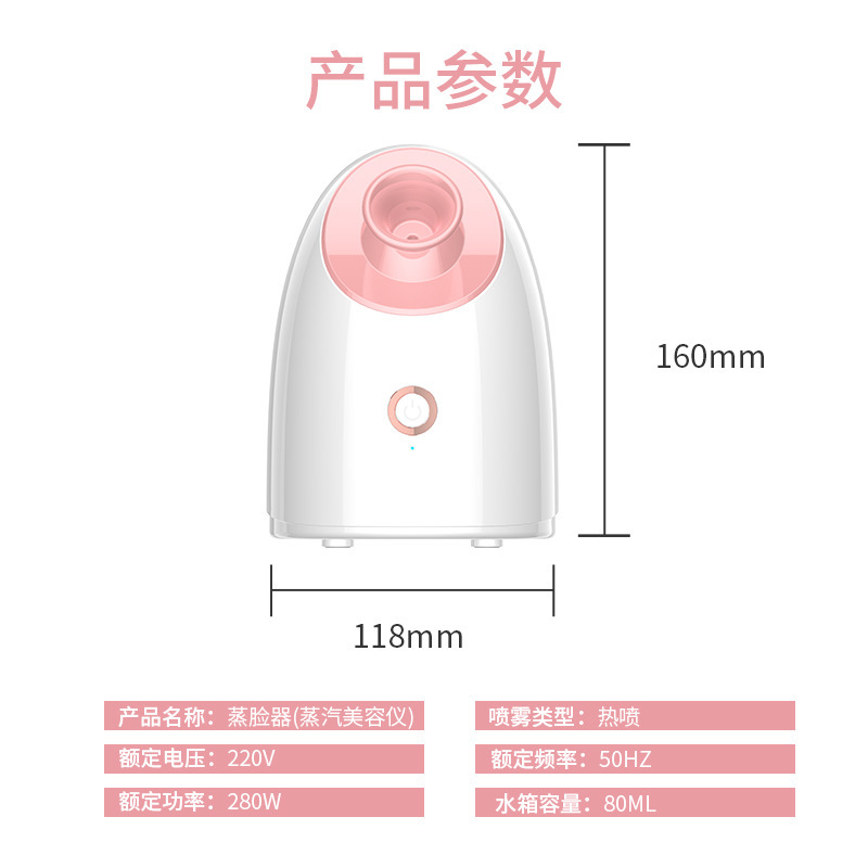 新型ホットスプレー顔器冷熱ダブルスプレー家庭用小型補水開清潔毛穴蒸し顔器|undefined