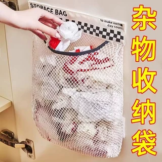 厨房垃圾袋收纳神器塑料袋魔术网兜柜门厨房垃圾袋收纳神器塑料袋