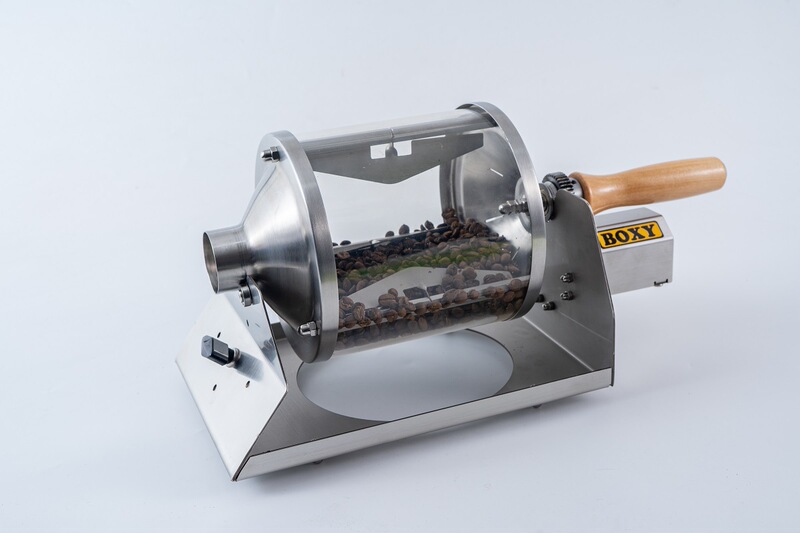 Small Household Coffee Bean Roasting Machine Electric Heating High Temperature Resistant Quartz Glass Drum Commercial Fully Automatic Roasting Machine