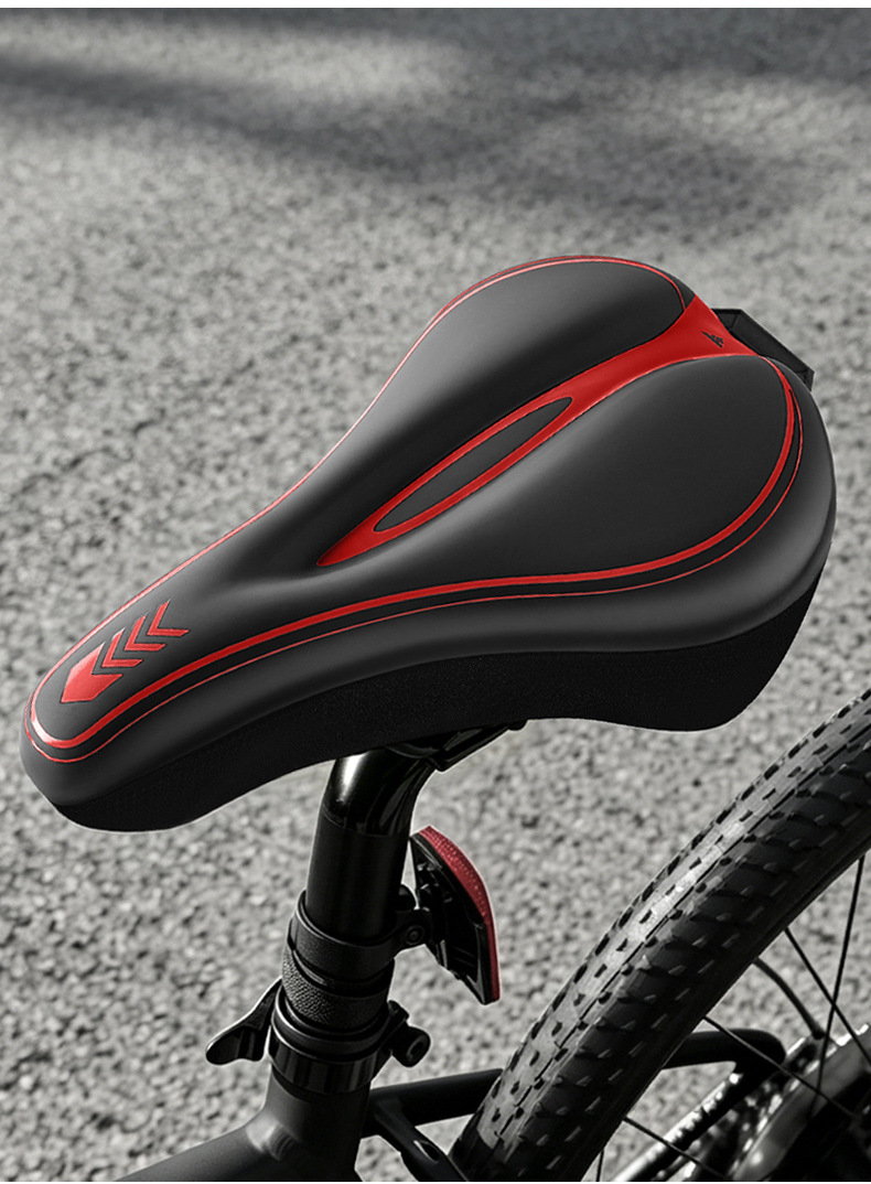 Bicycle Seat Cushion Cover, Mountain Bike Widened and Thickened Silicone Seat Cushion, Dynamic Bike Sponge Seat Cover, Universal Equipment Accessories