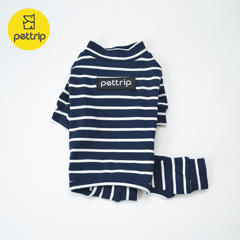 네이비 스트라이프 네발 셔츠