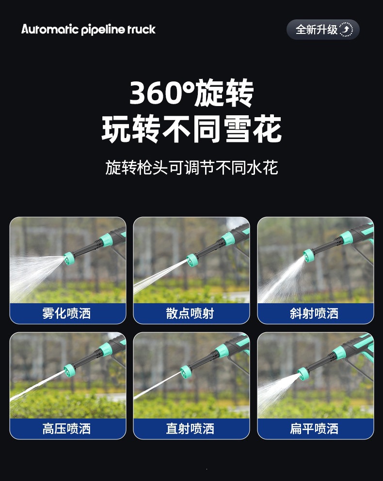 Suitable for high-pressure water guns, home car washing, flower watering, special hose, water pipe, watering tool, powerful floor cleaning nozzle