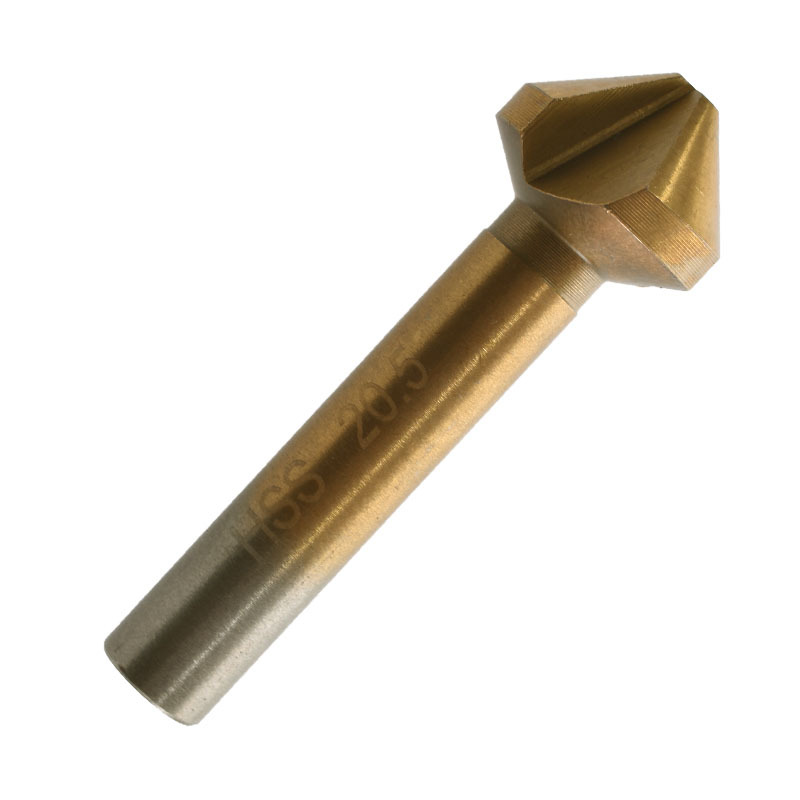 Dispositivo de achaflanado de tres cuchillas Herramienta de escariado de desbarbado de taladro eléctrico de 6 piezas Abridor de agujeros de metal Traje de cuchillo de achaflanado de acero de alta velocidad