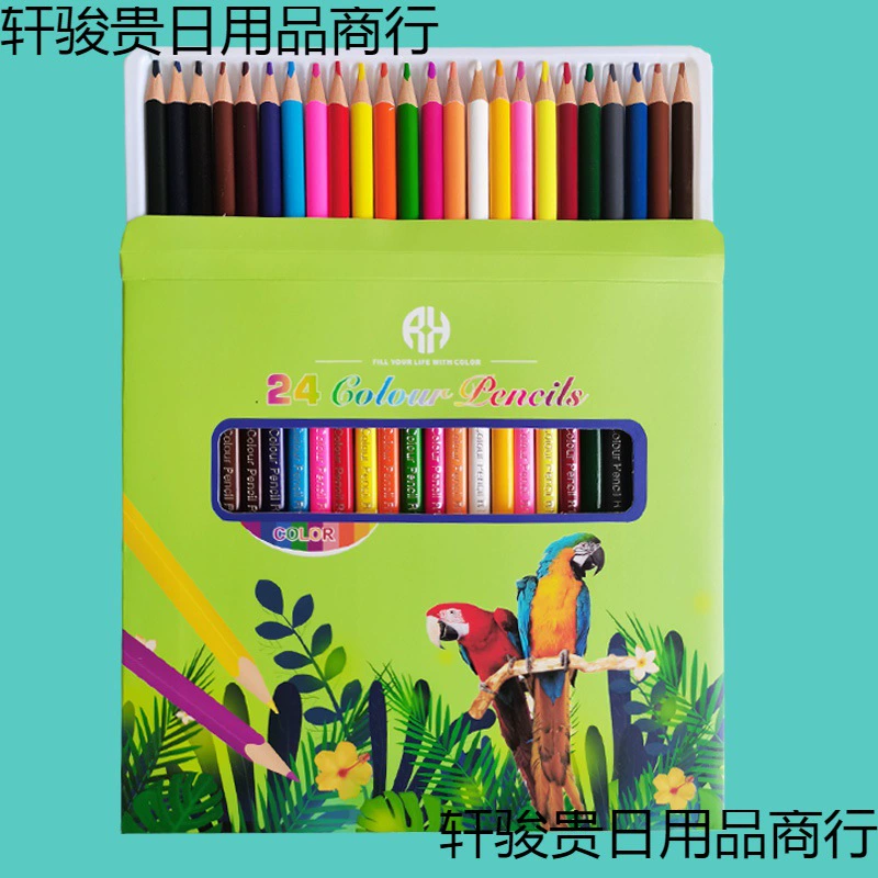 Triangular oil paint for pencils for elementary school students painting, set, brush, 12 colors, 24 colors, 36 colors