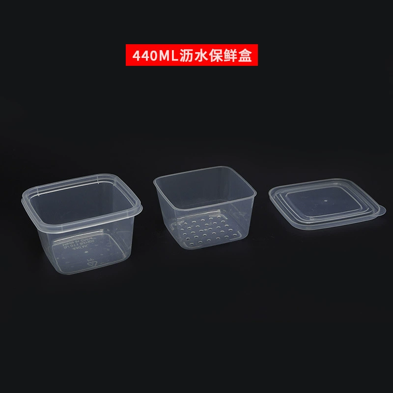 Square plastic container, transparent handheld drying rack