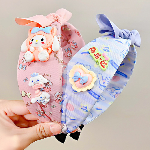 Sanrio children's hairband Korean version new baby cute hairband little girl face wash bundle hair pressure hair headband hair accessories