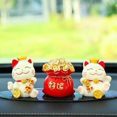 Lucky Cat Car Ornament New Year Edition Lucky Little Cat Car Center Console Decorative Accessory Trendy Cat Car Decor