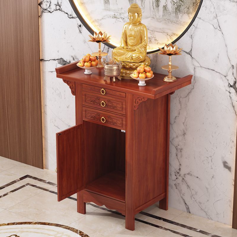 Household Altar Incense Stand Shrine Buddhist Cabinet New Chinese Style Standing Cabinet Non-Solid Wood Shrine Guan Gong Offering Cabinet Offering Seat Table