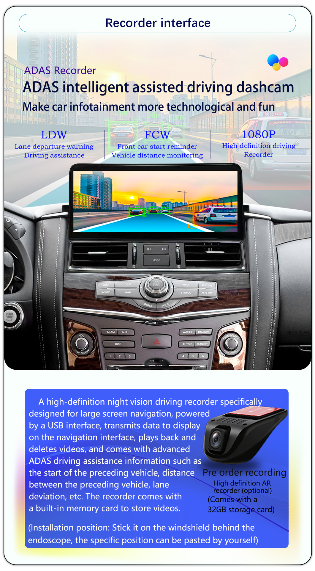 Suitable for Nissan Patrol Amanda Se/Y62 Infiniti Qx80/Qx56 Modified 12.3-Inch 4g Navigation System