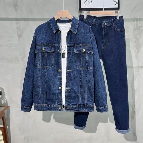 Worksite Welding Worker Heat-Resistant and Abrasion-Resistant Work Shirt Men Spring and Summer New Long-Sleeved Denim Jacket Top for Men