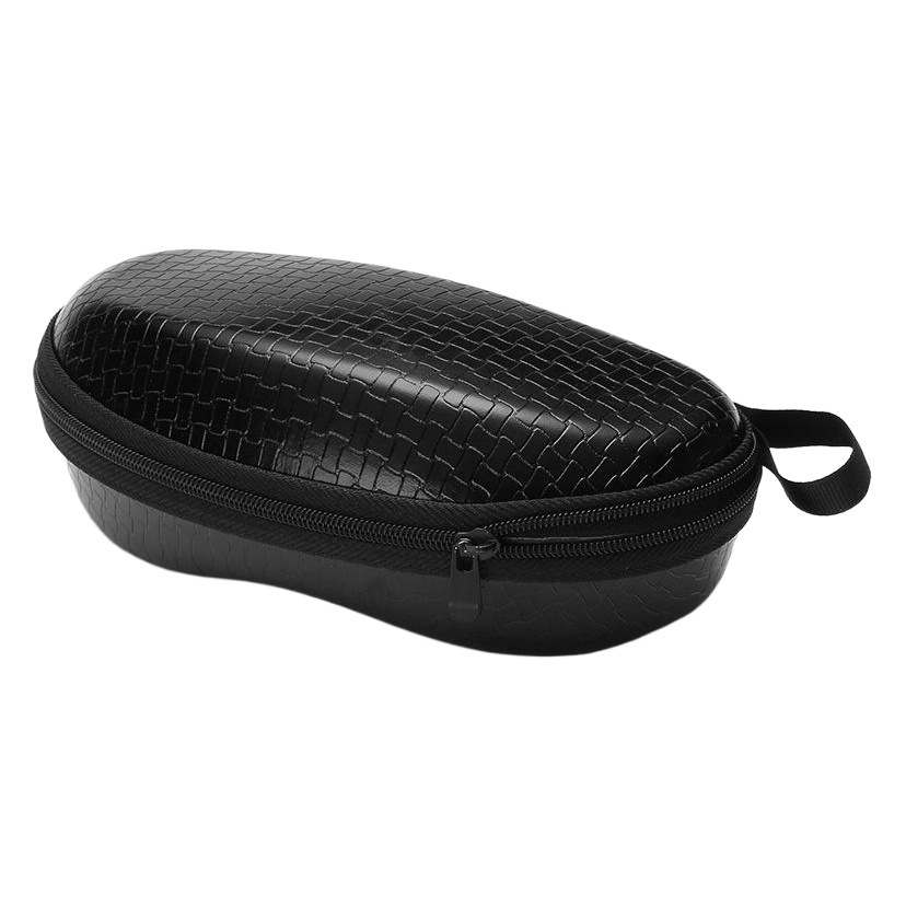 Nueva caja de gafas caja de cremallera de moda tira blanca con gancho de aluminio gafas de sol caso aplicable