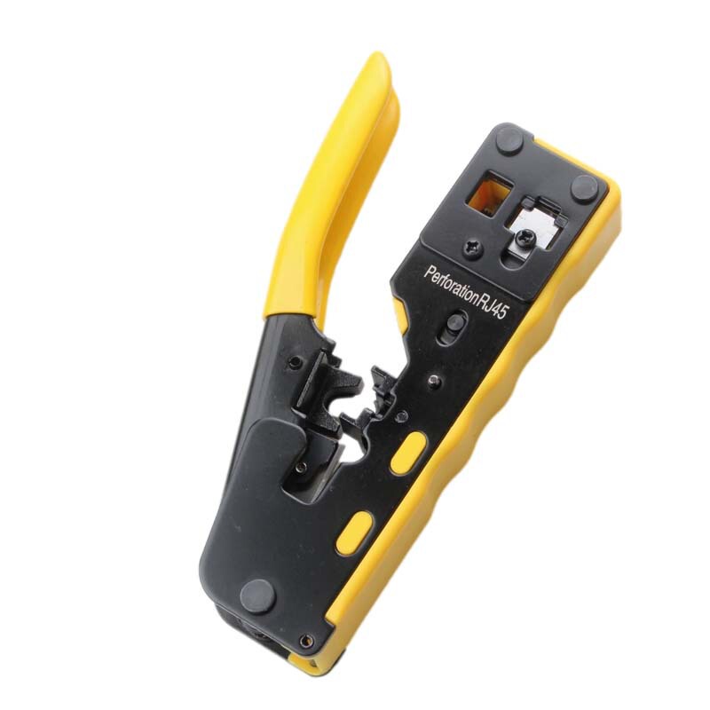 Category 7 Perforated Network Cable Pliers Crystal Head Crimping Pliers Category 7 through Hole Stripping Dovetail Clamp Crimping Pliers 315 Network Tool