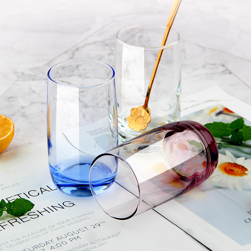 Green Apple lead-free glass cup beer beverage juice Tea Cup household hospitality microwave oven heat-resistant color