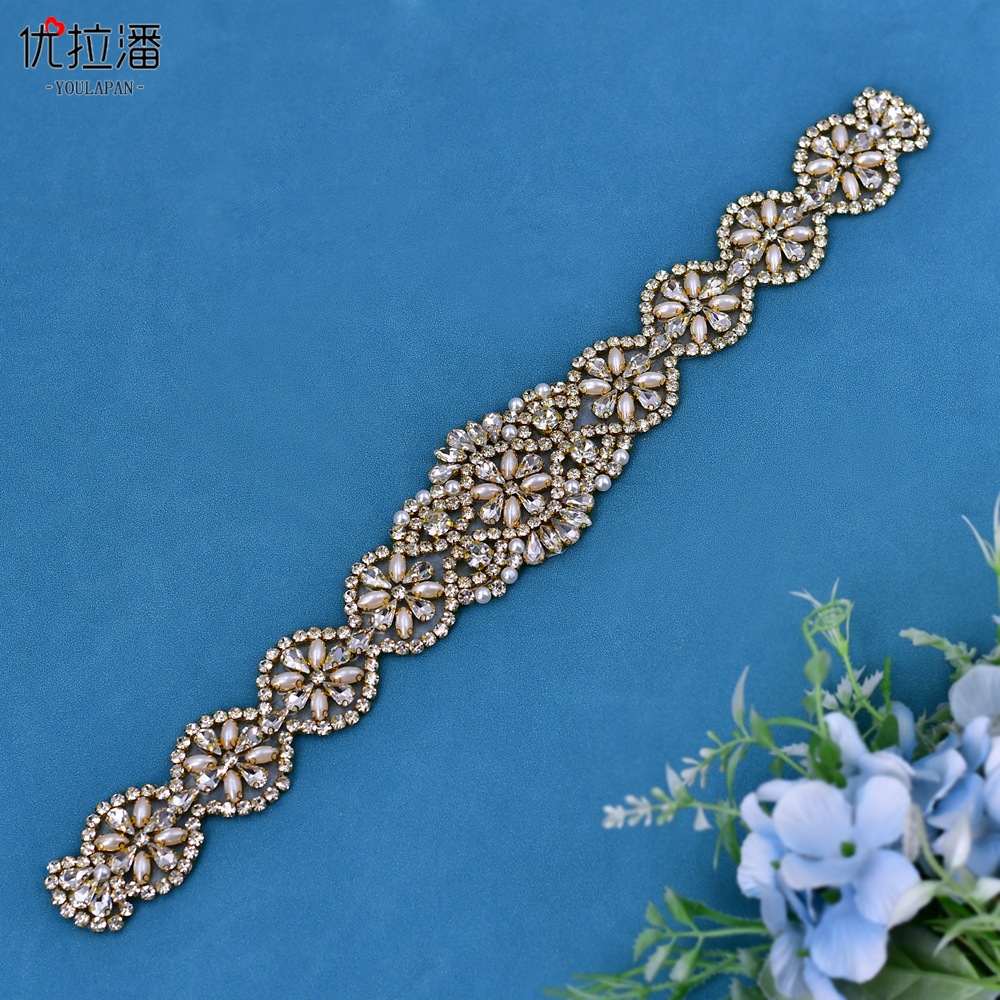 Youlapan rhinestone cinturón decorativo vestido de novia faja AliExpress Venta caliente Fabricante en stock S161