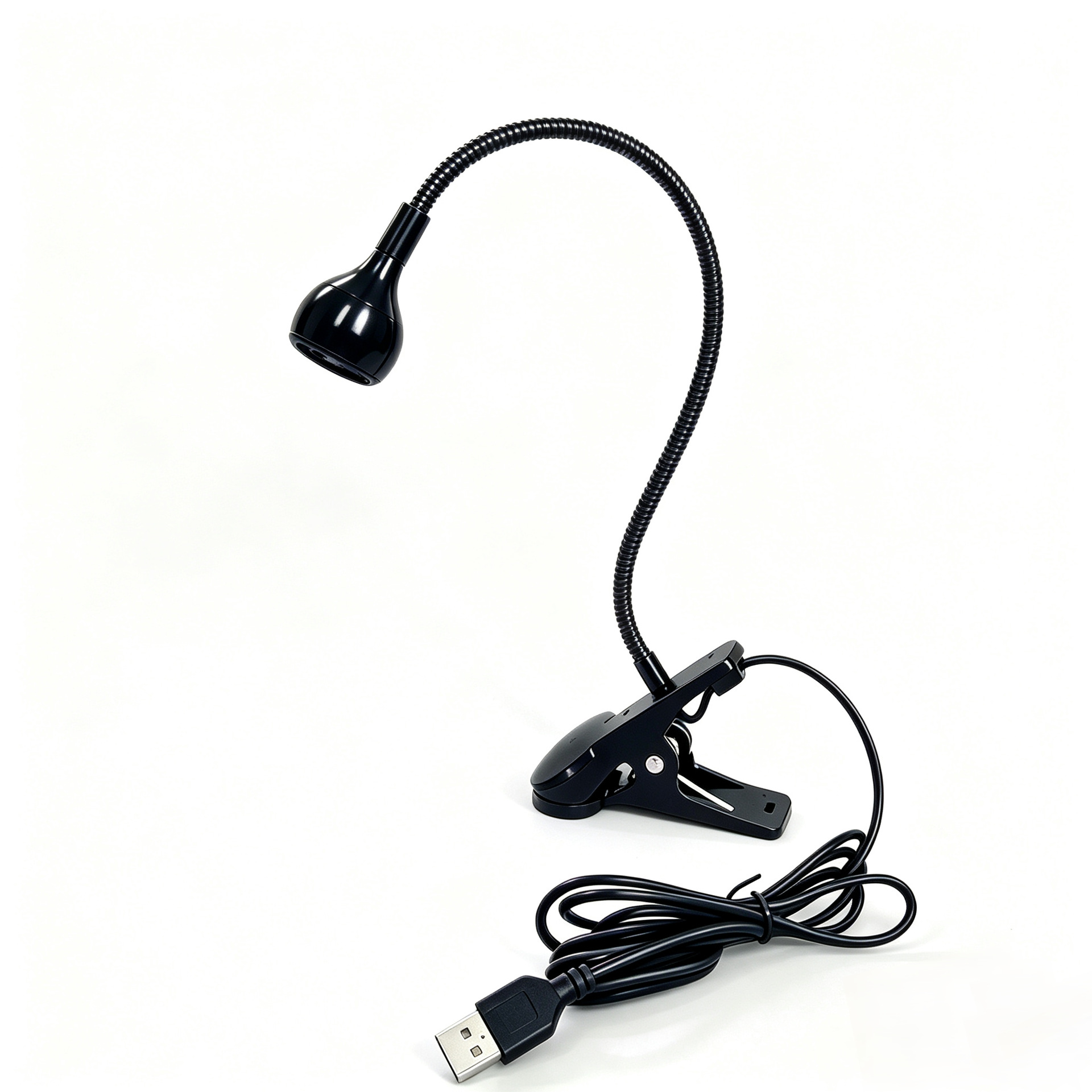 Lámpara de Escritorio UV con Clip USB de Metal con Protección Ocular para Manicura y Detección de Billetes