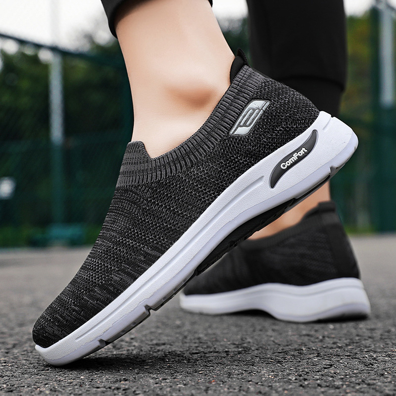 Zapatos de Verano para Hombre, Estilo Slip-On, Tejido Transpirable, Zapatos de Regalo, Venta al por Mayor Transfronteriza, Zapatos Casuales de Suela Suave