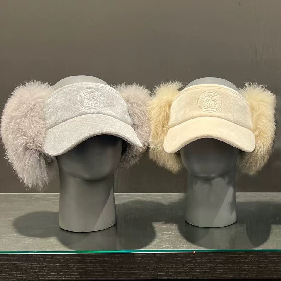 Новая осенне-зимняя бейсболка из овечьей шерсти для гольфа, для активного отдыха, комфортная, теплая, с защитой ушей, с отстегивающимся верхом