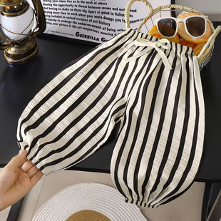 2025 Popular Versatile Boys and Girls Casual Anti-Mosquito Pants Air-Conditioned Pants Summer Wear Summer Kidsren's Wear Baby Summer