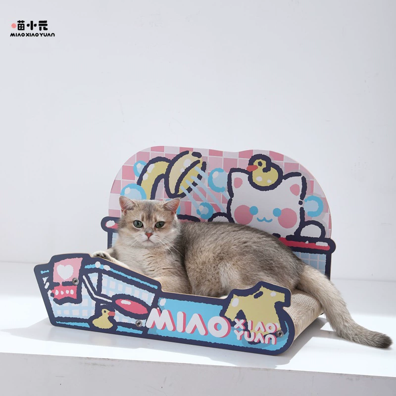 Мяу Сяоюань | Моющаяся доска для кошачьих когтей на диване, износостойкая гофрированная бумага, нелиняющее кошачье гнездо, доска для кошачьих когтей, устойчивая к царапинам игрушка для кошек.