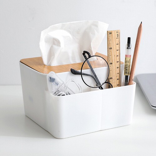 Wooden lid minimalist paper towel holder for home living room tissue box, restaurant hotel napkin paper storage box, advertising gift logo