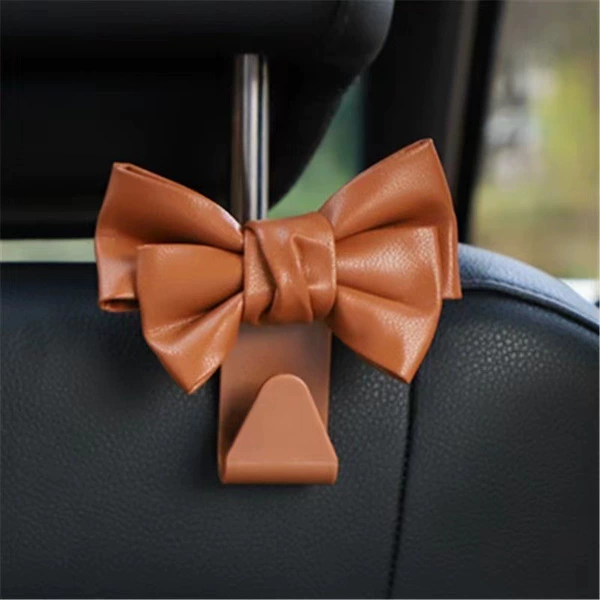 With bow, brown