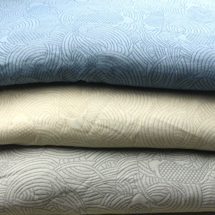 Jihua air layer cloth koi fish jumping dragon door 3D knitted woven sinking ticked filament silk cloth air layer material