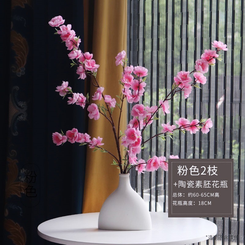 Florero de embrión de cerámica rosa melocotón 2